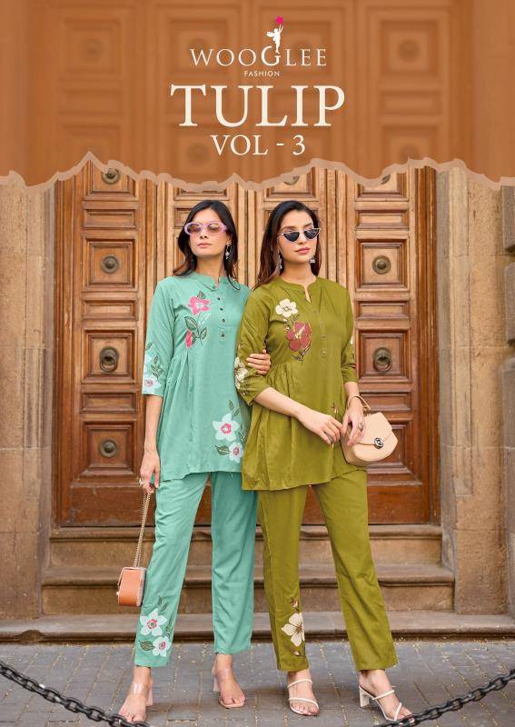 Wooglee tulip vol 3 cord set Kurti wholesalers in Chandni Chowk